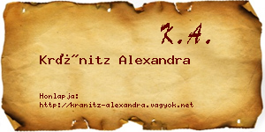 Kránitz Alexandra névjegykártya