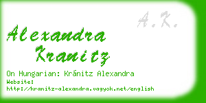 alexandra kranitz business card
